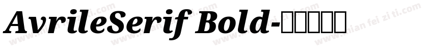 AvrileSerif Bold字体转换